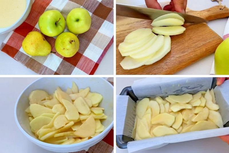 Пирог с яблоками и грушами рецепт