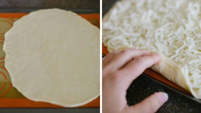 Раскатываем дрожжевое тесто на хачапури