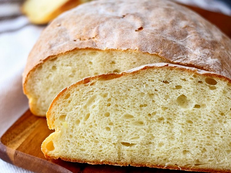 Простой хлеб в духовке на свежих дрожжах