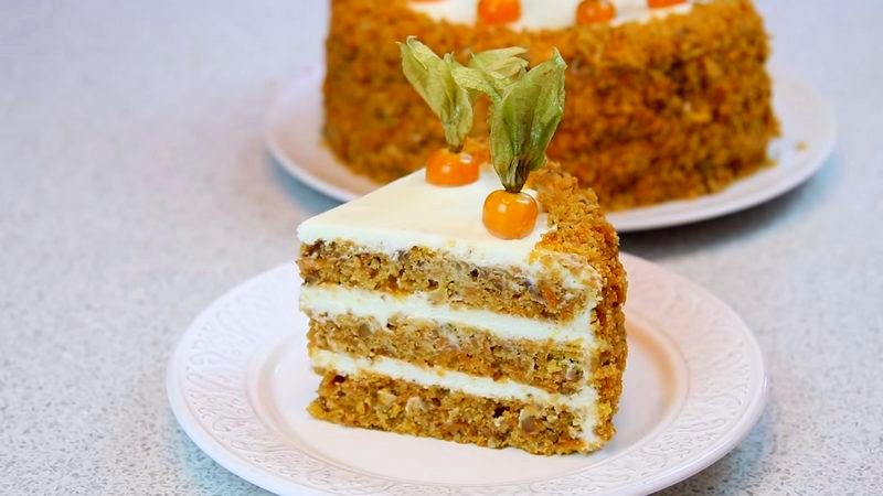 Пышный бисквит для морковного торта — рецепт с фото пошагово