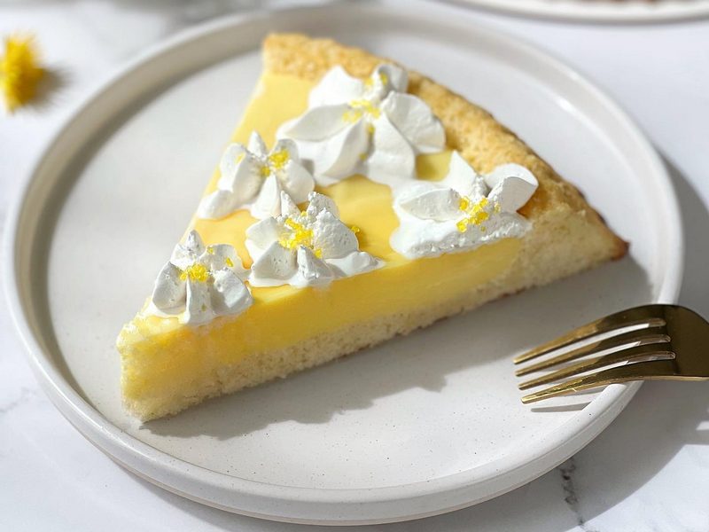 Лимонный пирог с кремом
