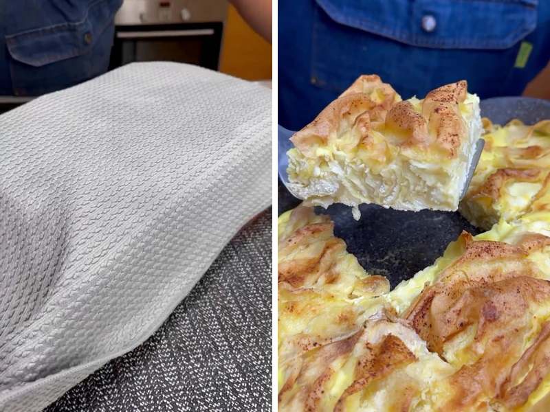 Рваный пирог из лаваша с капустой