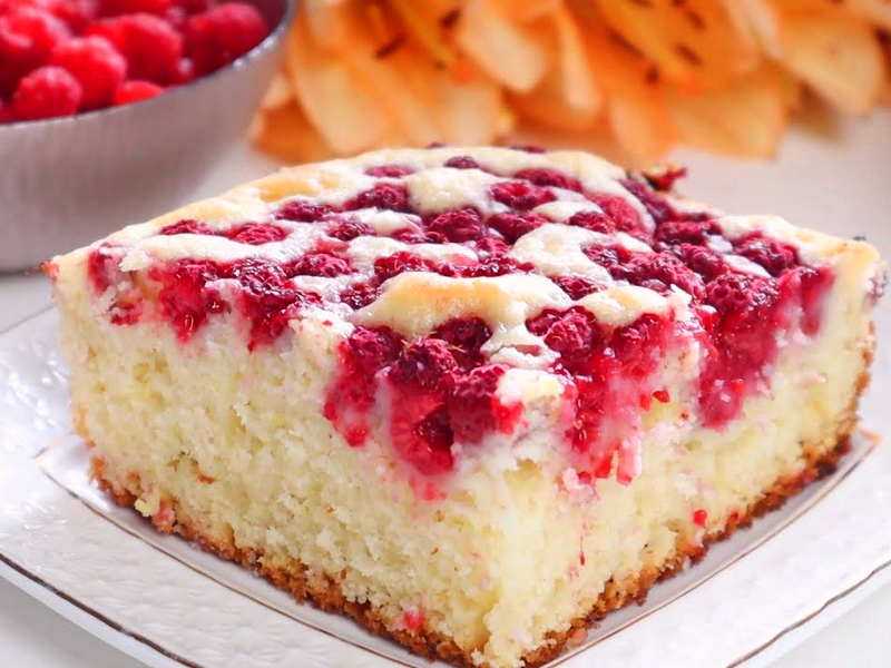 Цветаевский пирог в духовке с малиной - рецепт с фото - Рецепты, продукты, еда | Сегодня