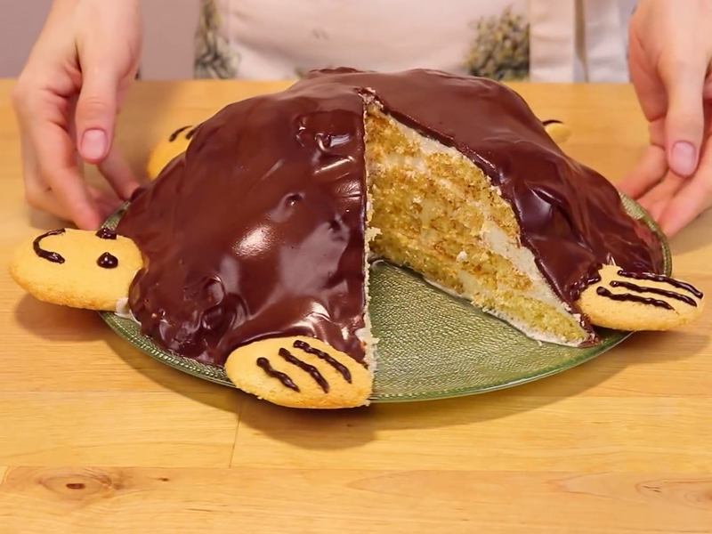 Торт Черепаха со сметанным кремом